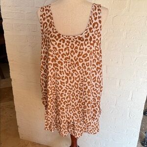 Leopard Print Sleeveless top and shorts sleepwear